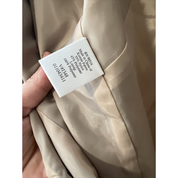 Coldwater Creek Sheath Dress 12 Taffeta Knee Length Sleeveless Zip Lined Gold - Picture 10 of 14